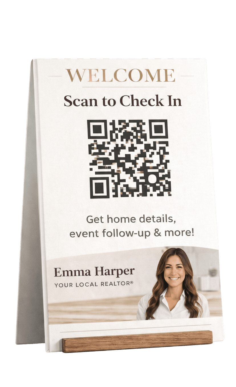 Open House QR Check-in Stand